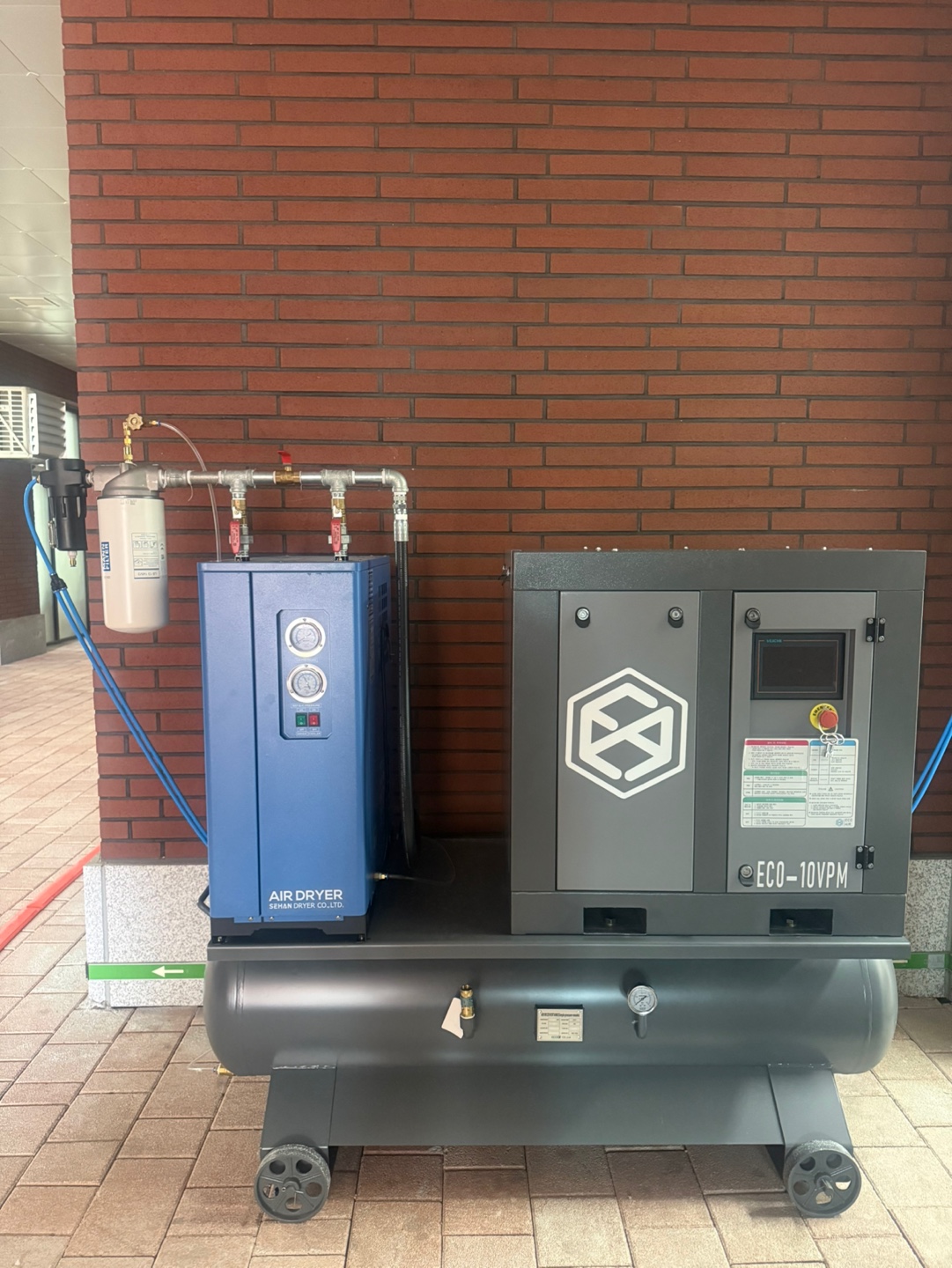 콤프레샤 설치 사진