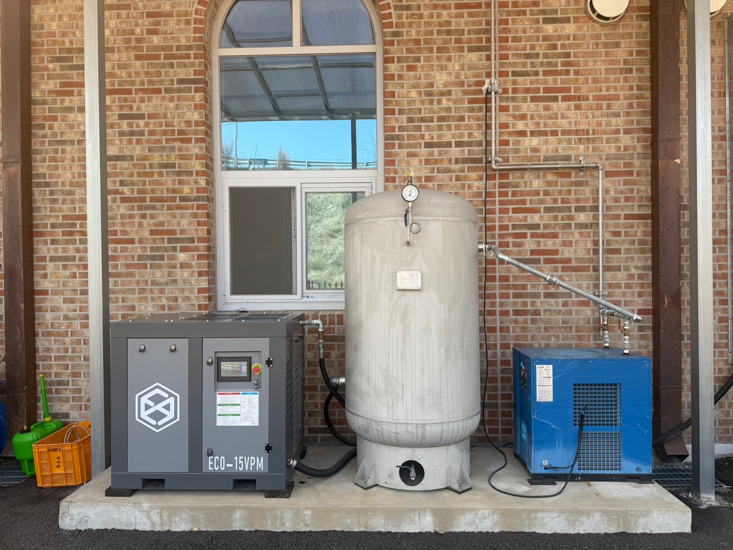 콤프레샤 설치 사진